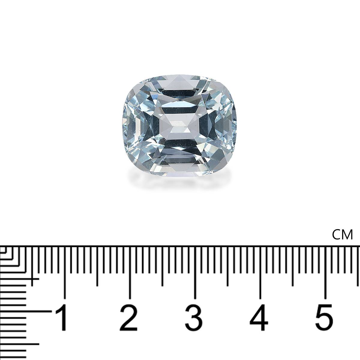 sky blue aquamarine, 20.59ct cushion cut — view 4