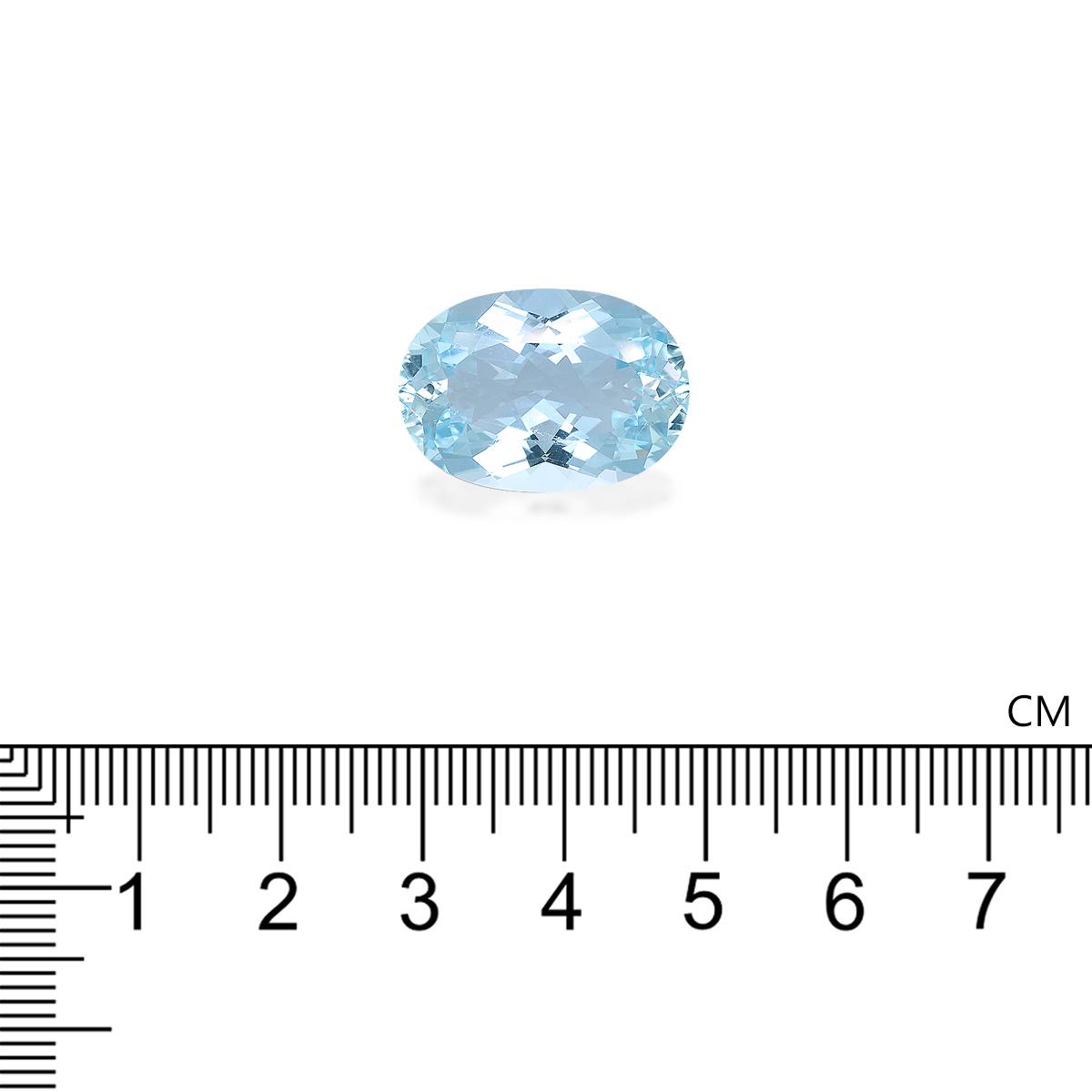 baby blue aquamarine, 15.16ct oval cut — view 4