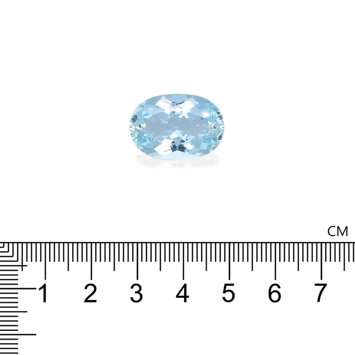 baby blue aquamarine, 15.16ct oval cut — view 4