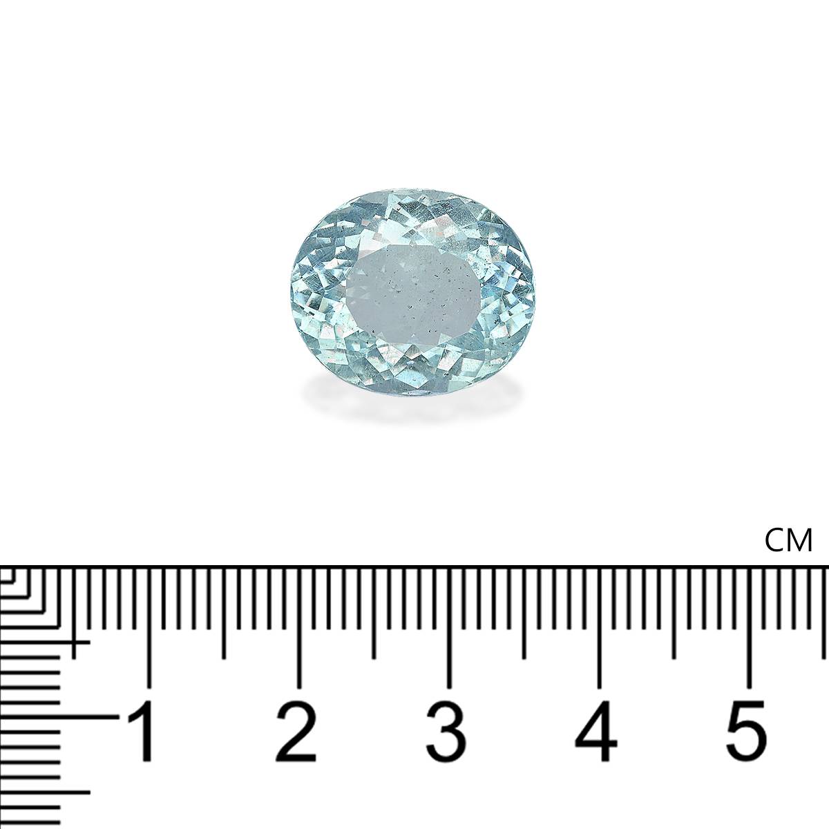 sky blue aquamarine, 12.52ct oval cut — view 4