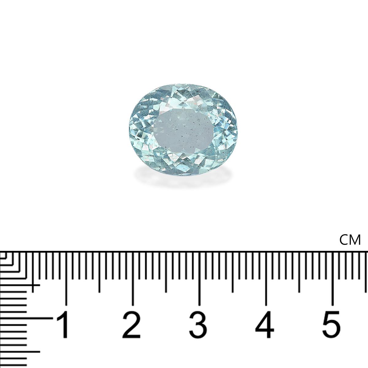 sky blue aquamarine, 12.52ct oval cut — view 4