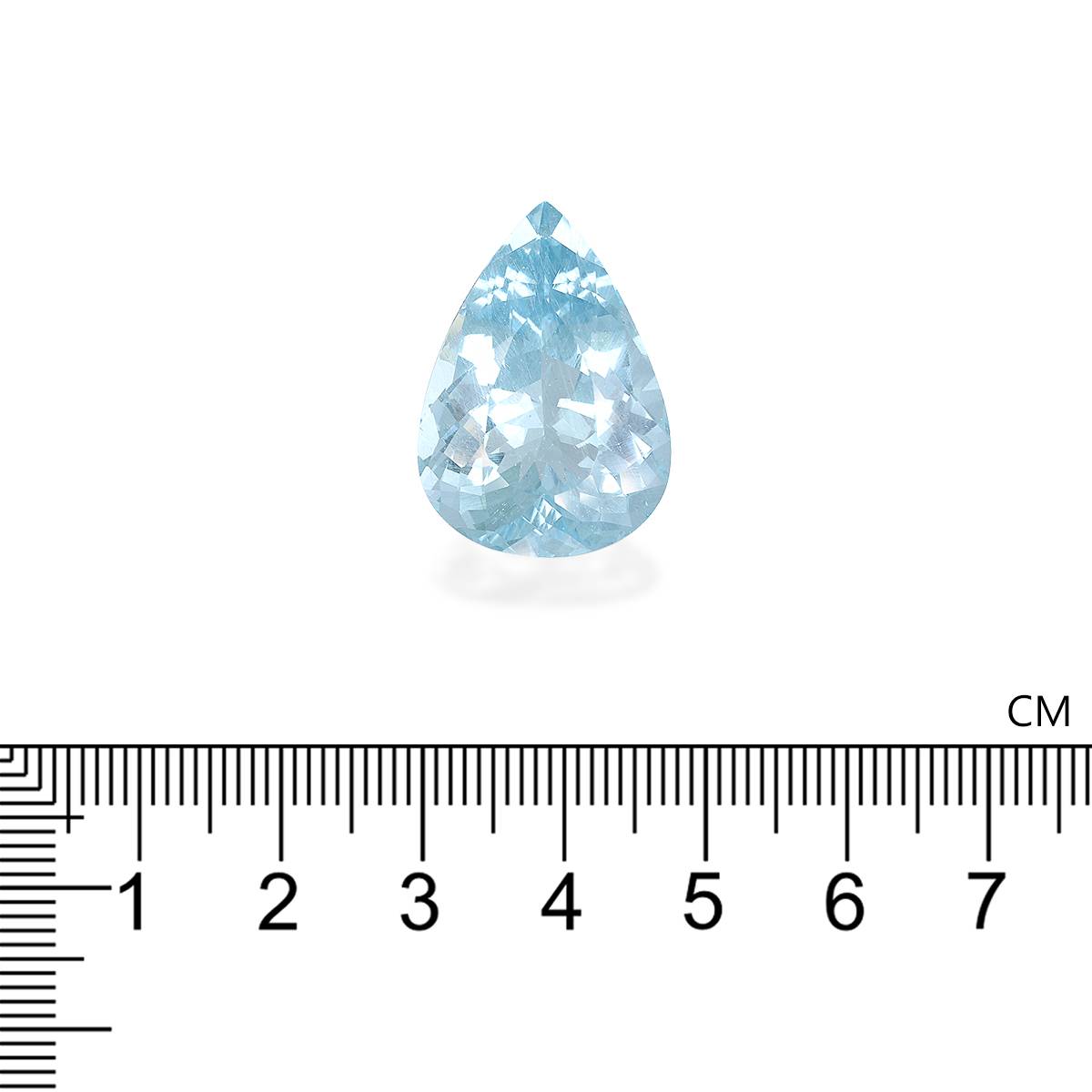 arctic blue aquamarine, 24.29ct pear cut — view 4