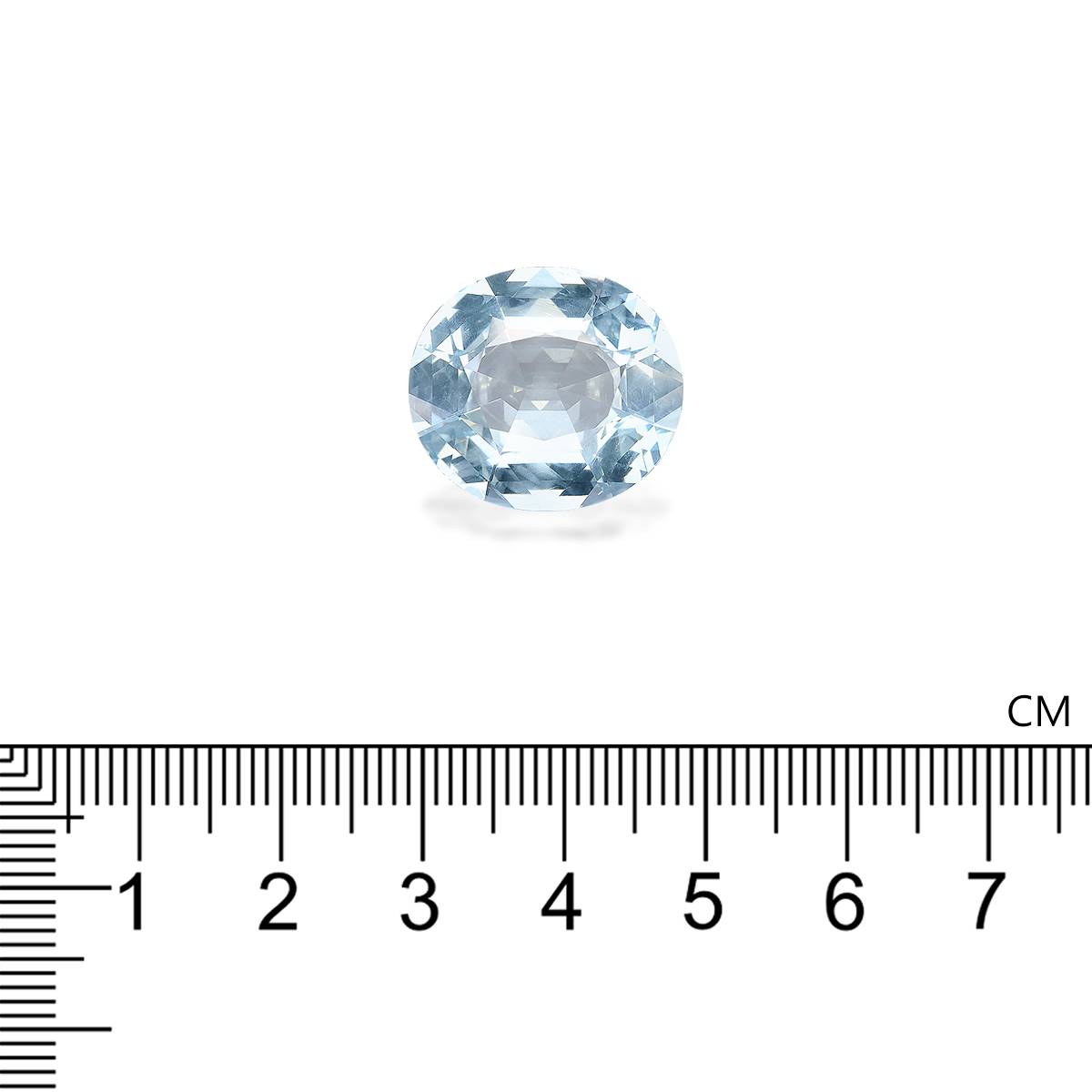 baby blue aquamarine, 11.57ct oval cut — view 4