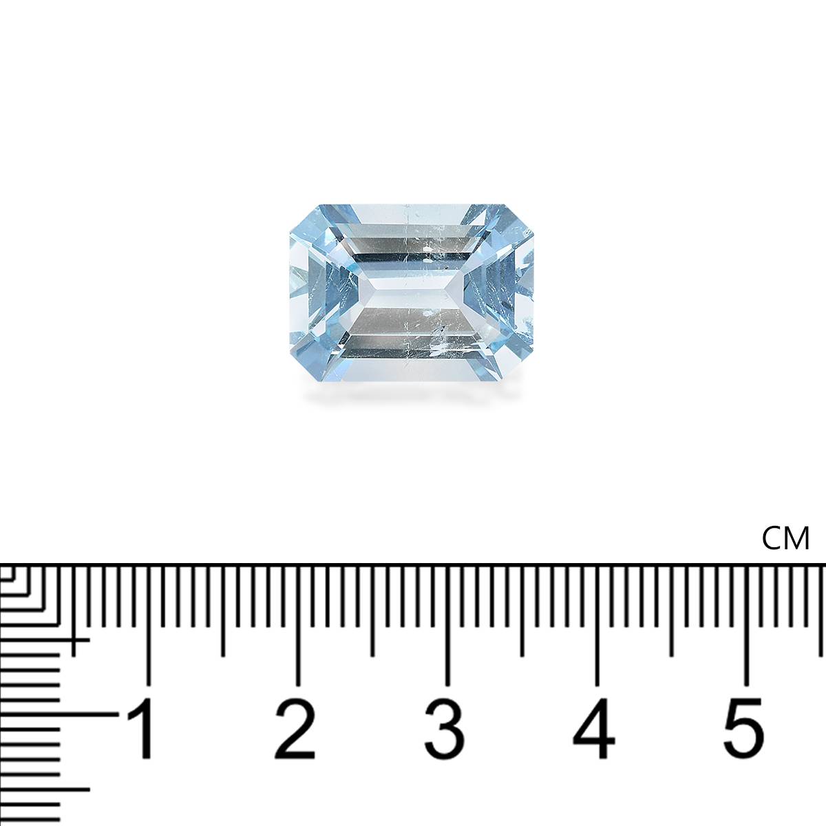 baby blue aquamarine, 9.62ct rectangular cut — view 4