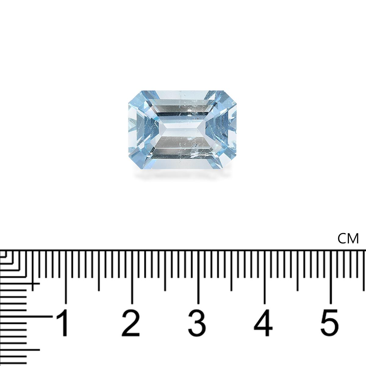 baby blue aquamarine, 9.62ct rectangular cut — view 4