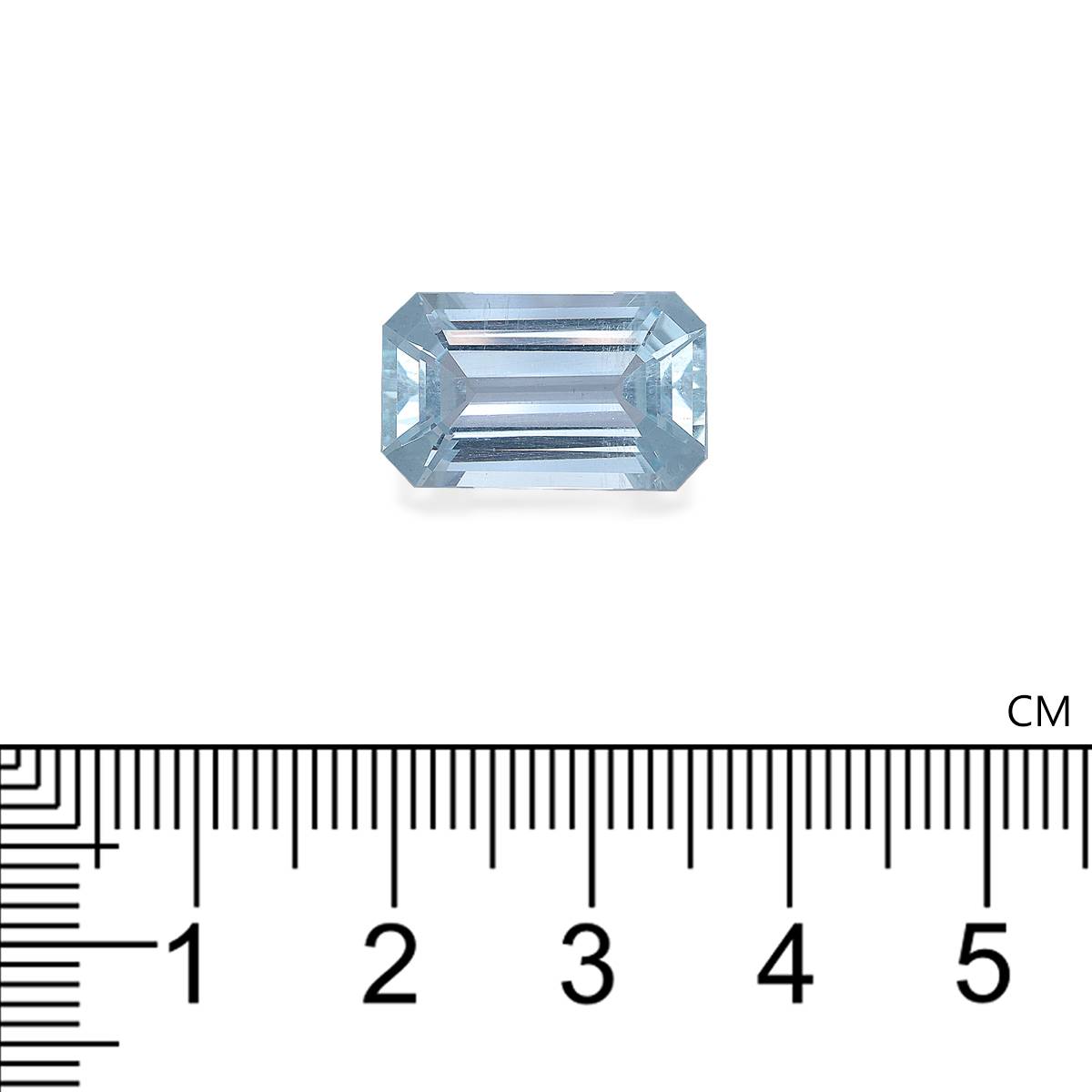 baby blue aquamarine, 9.04ct rectangular cut — view 4