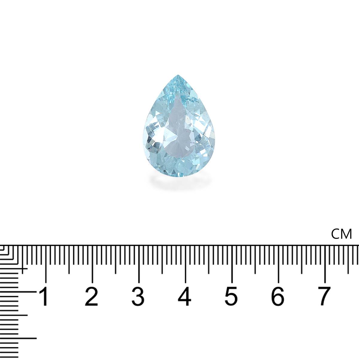 sky blue aquamarine, 15.59ct pear cut — view 4