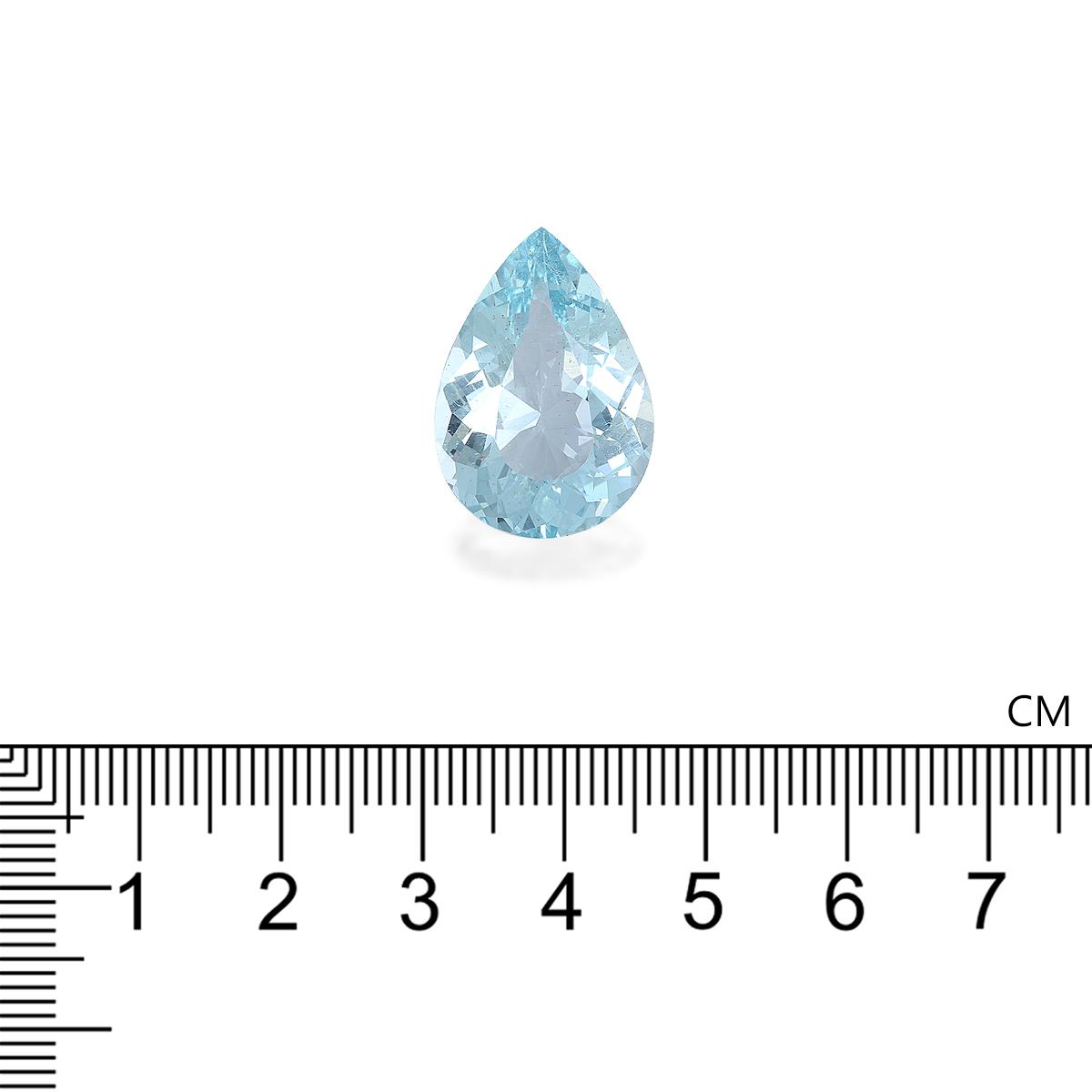 sky blue aquamarine, 15.59ct pear cut — view 4