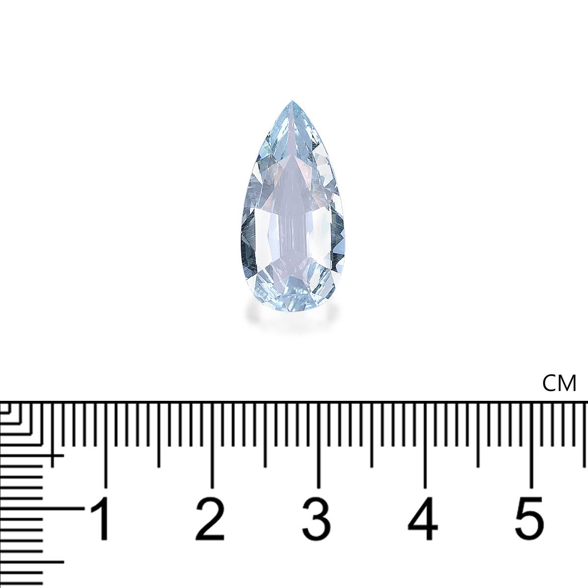 sky blue aquamarine, 5.56ct pear cut — view 4