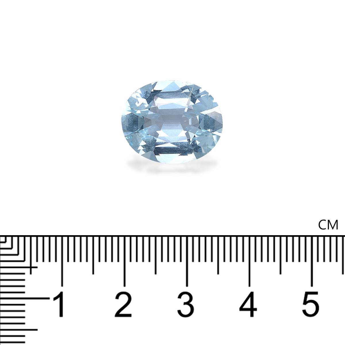 sky blue aquamarine, 8.7ct oval cut — view 4