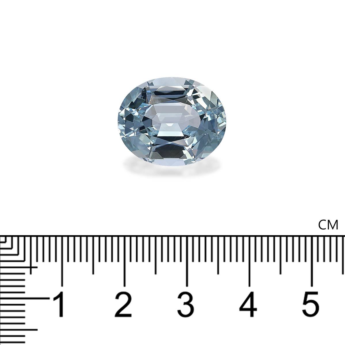sky blue aquamarine, 13.38ct oval cut — view 4