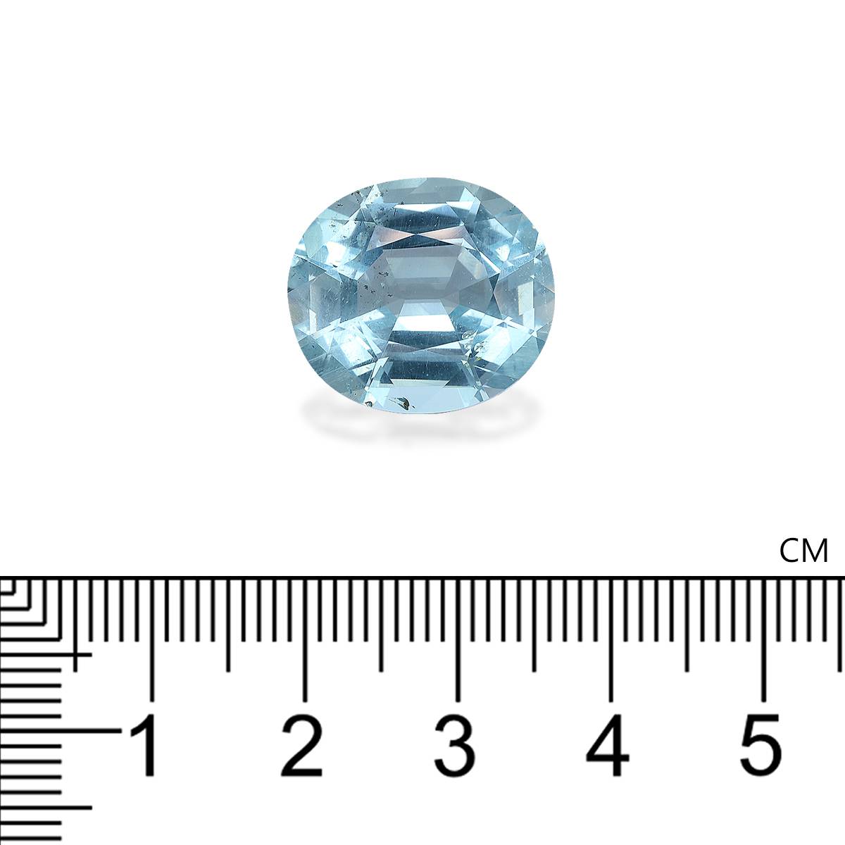 sky blue aquamarine, 14.22ct oval cut — view 4