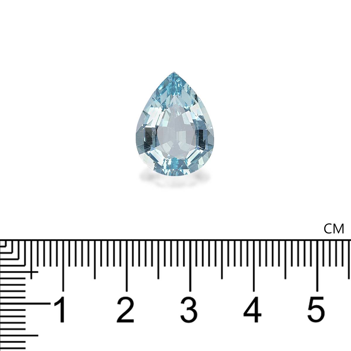 baby blue aquamarine, 7.38ct pear cut — view 4