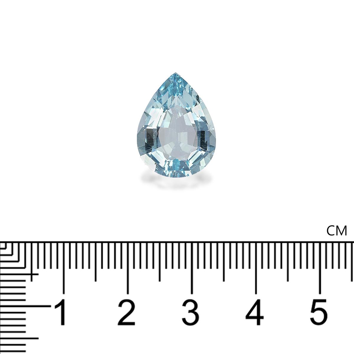 baby blue aquamarine, 7.38ct pear cut — view 4