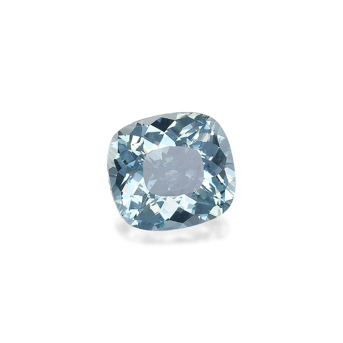 baby blue aquamarine, 8.82ct cushion cut — view 3
