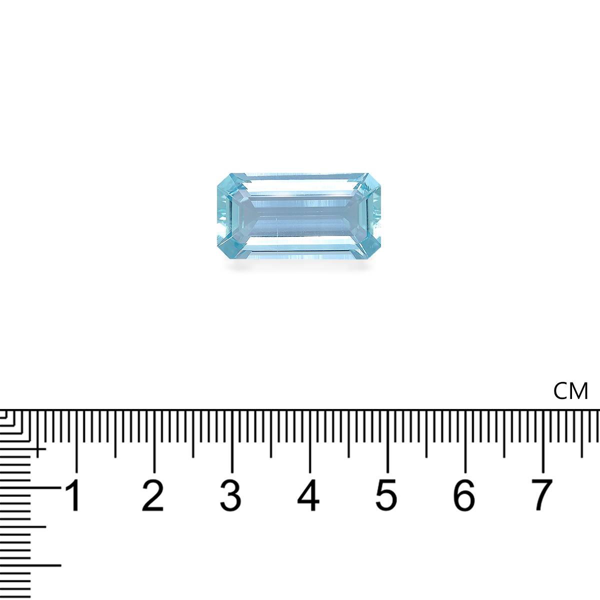 baby blue aquamarine, 12.54ct rectangular cut — view 4