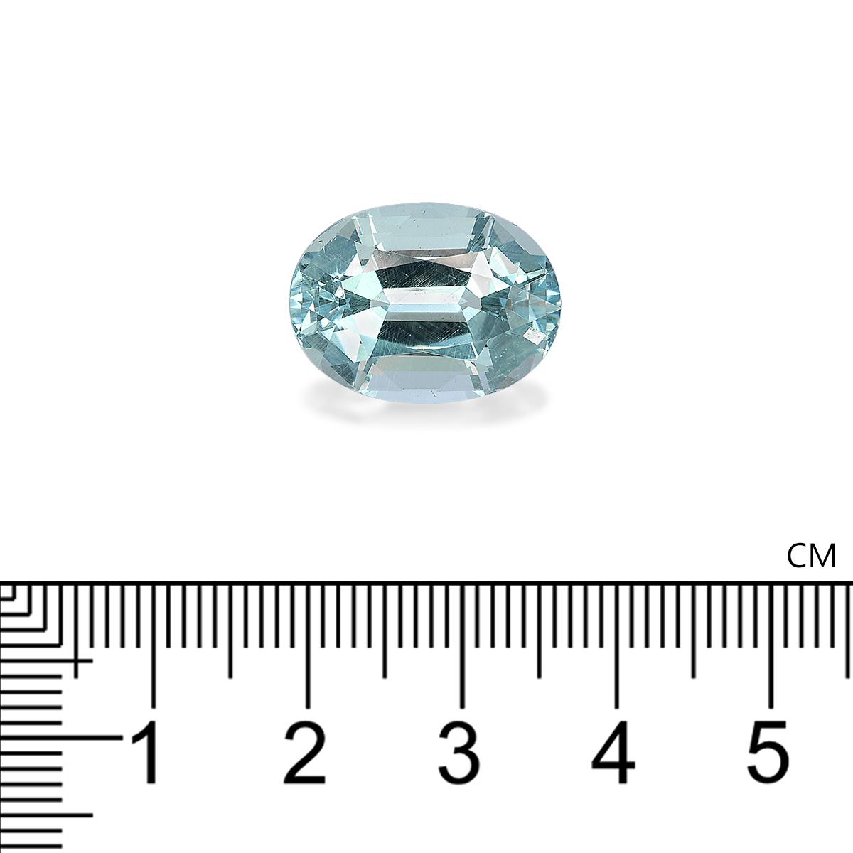 sky blue aquamarine, 14.29ct oval cut — view 4