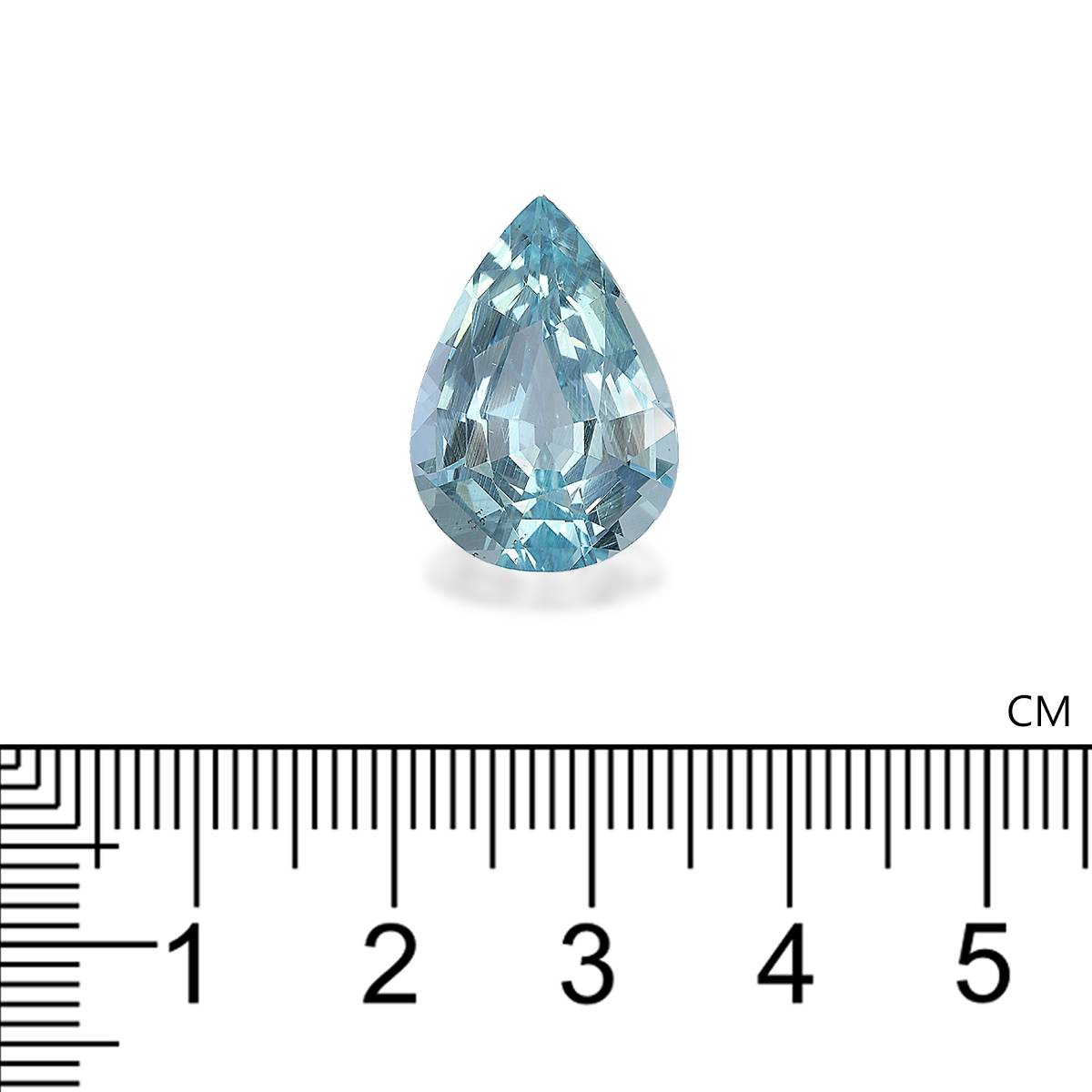 baby blue aquamarine, 11.92ct pear cut — view 4