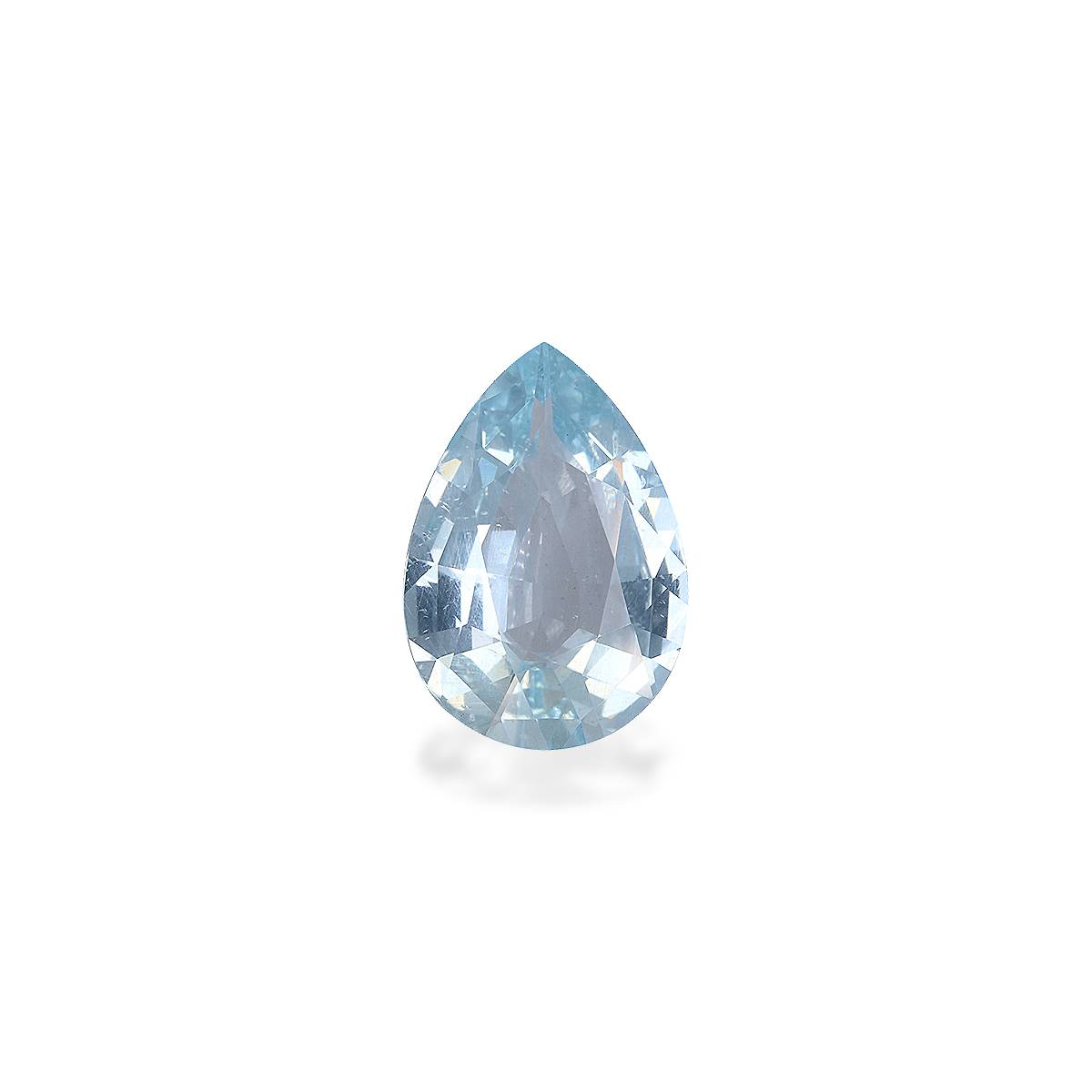 sky blue aquamarine, 7.04ct pear cut — main view