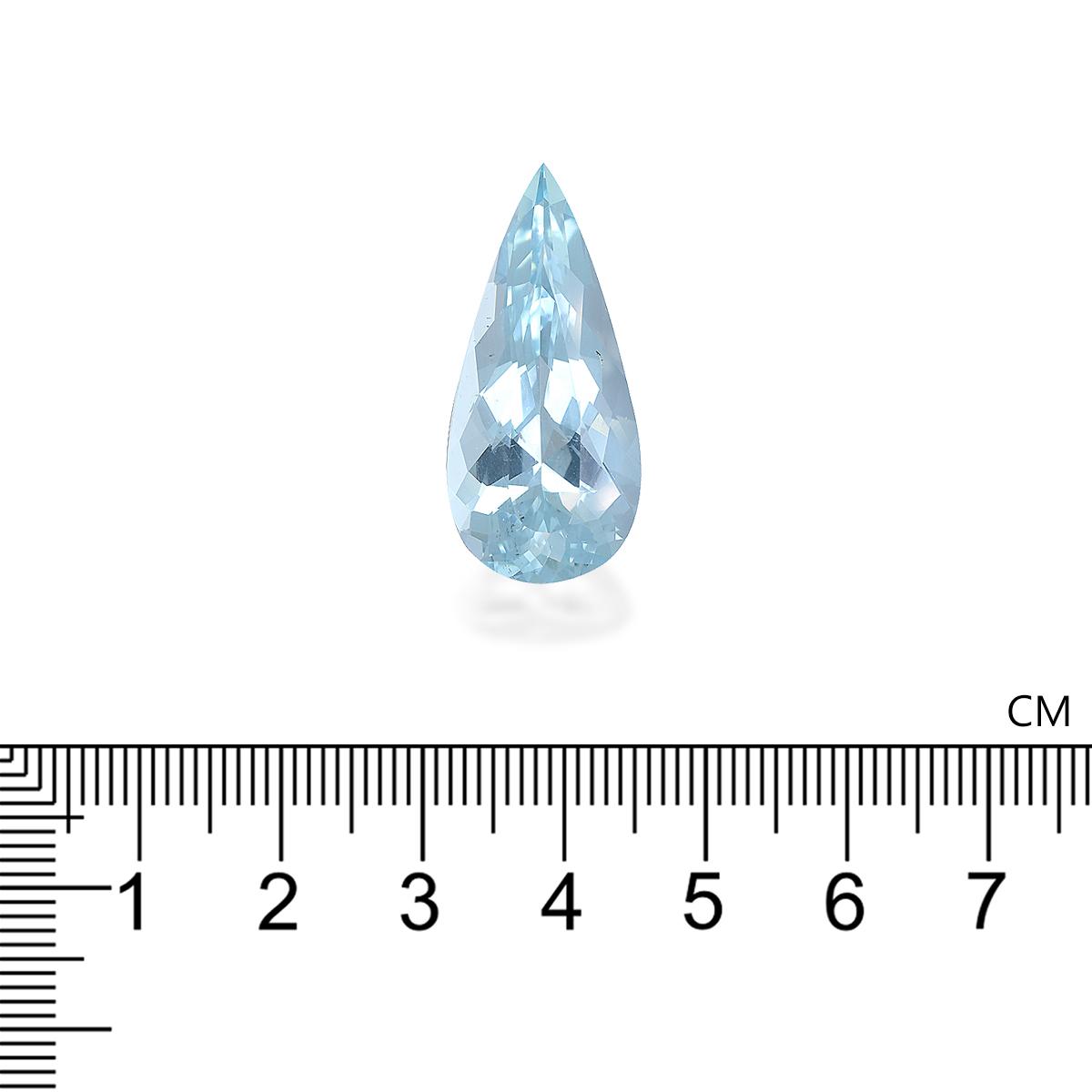 baby blue aquamarine, 19.85ct pear cut — view 4