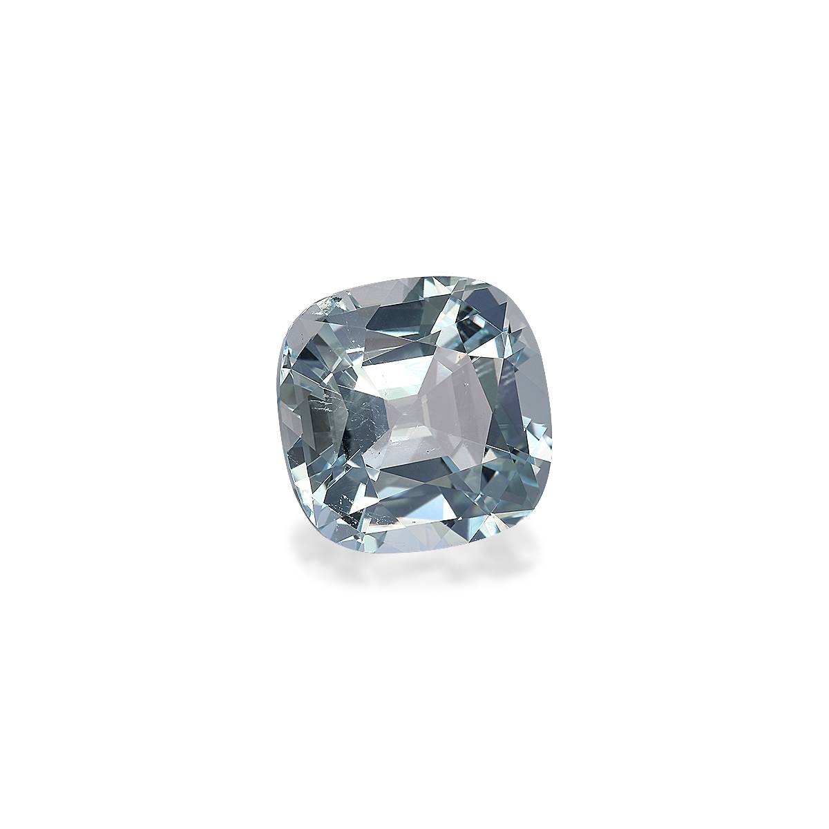 sky blue aquamarine, 9.11ct cushion cut — view 3