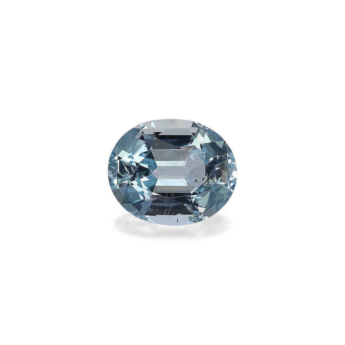 baby blue aquamarine, 7.7ct oval cut — main view