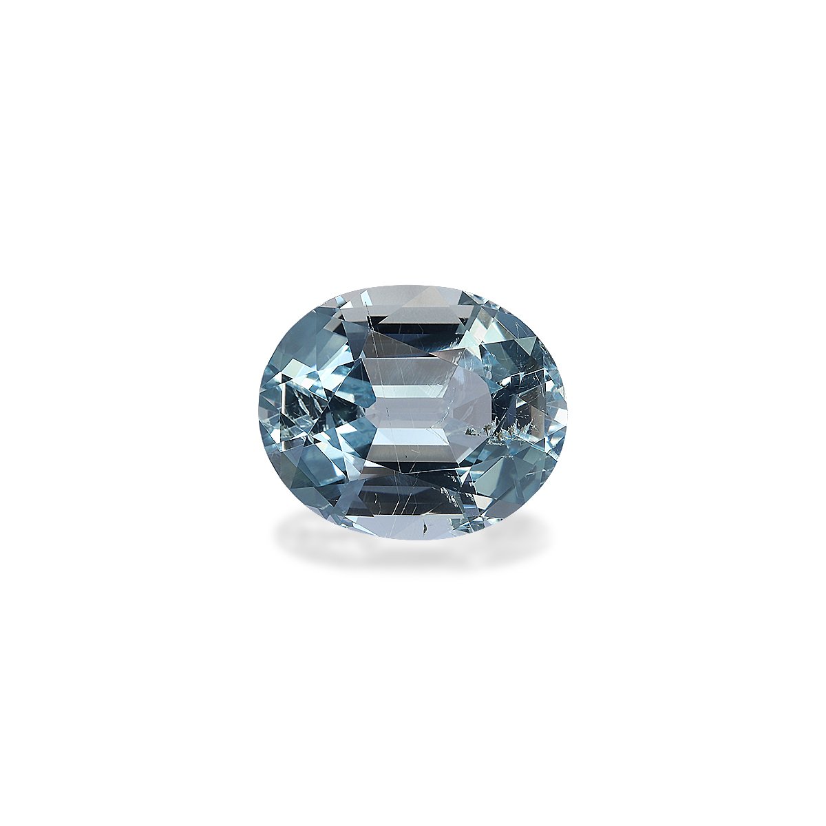 baby blue aquamarine, 7.7ct oval cut — main view