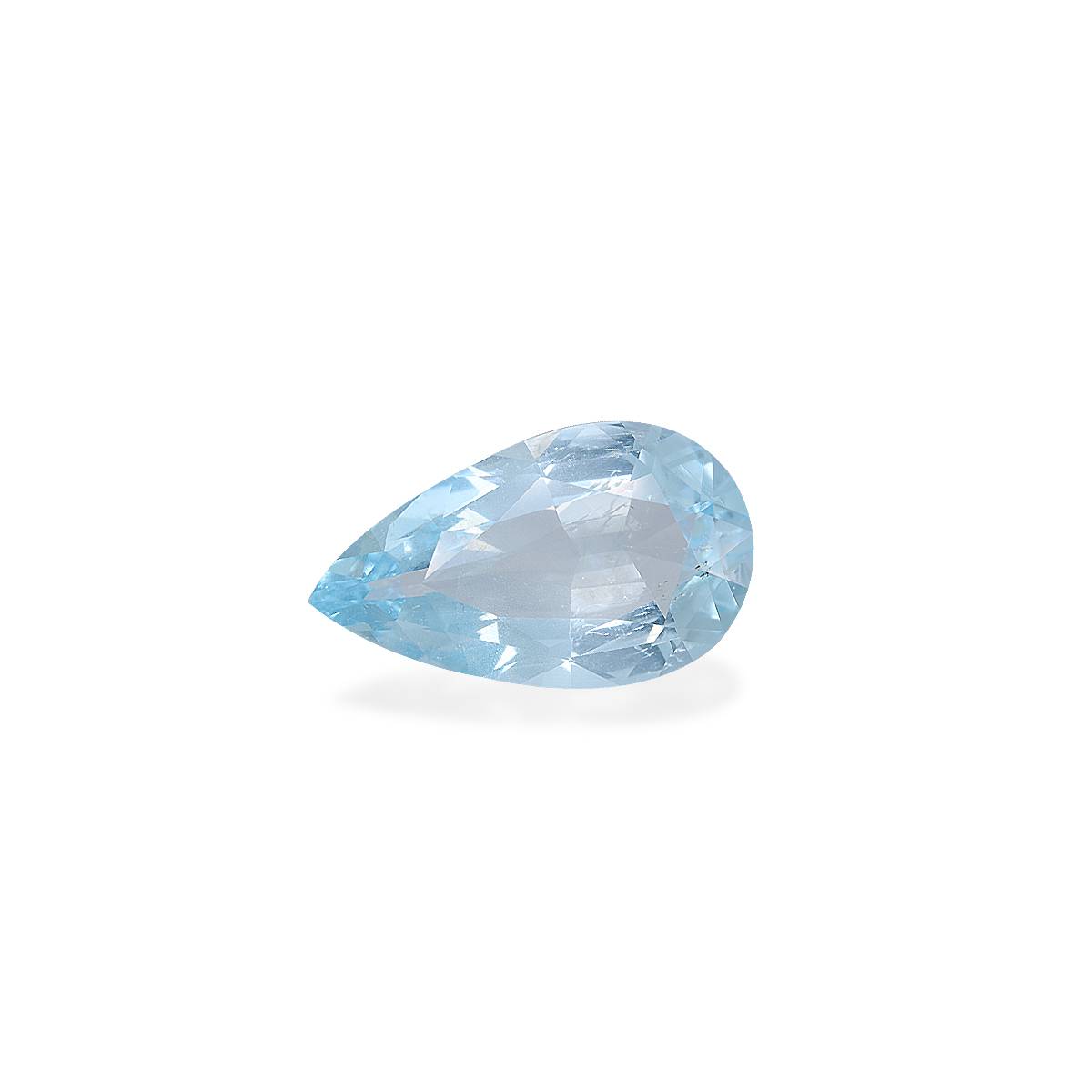baby blue aquamarine, 6.96ct pear cut — view 3