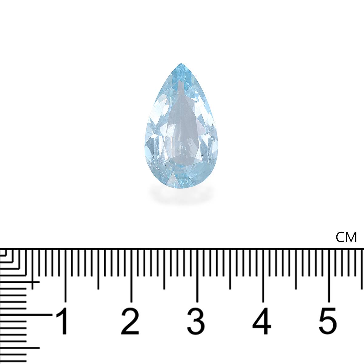 baby blue aquamarine, 6.96ct pear cut — view 4