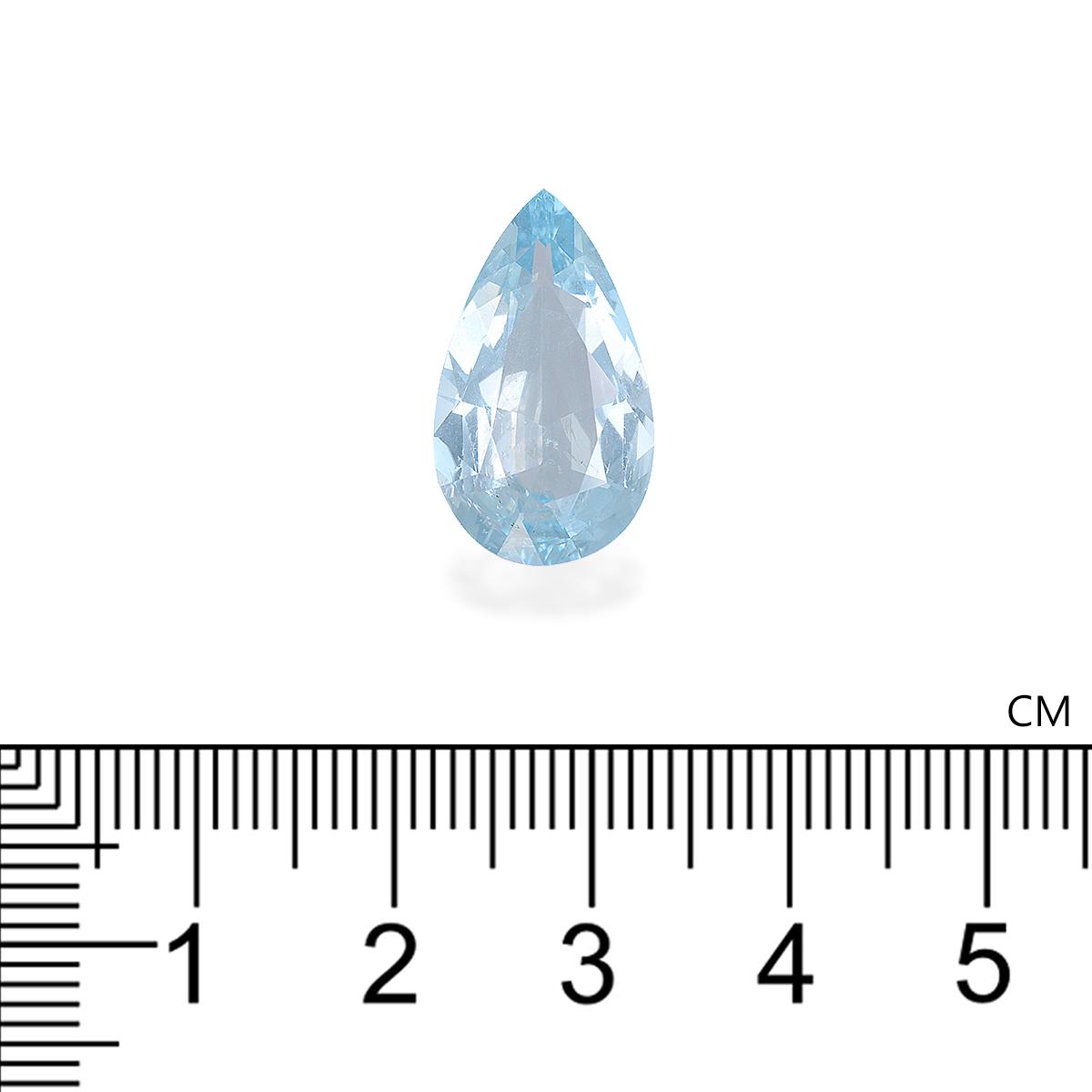 baby blue aquamarine, 6.96ct pear cut — view 4