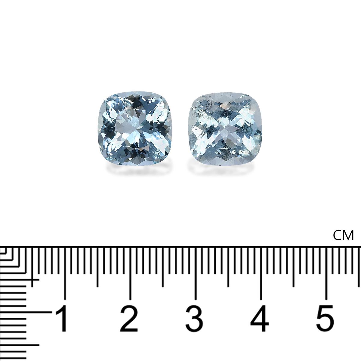 baby blue aquamarine, 12.28ct cushion cut — view 4