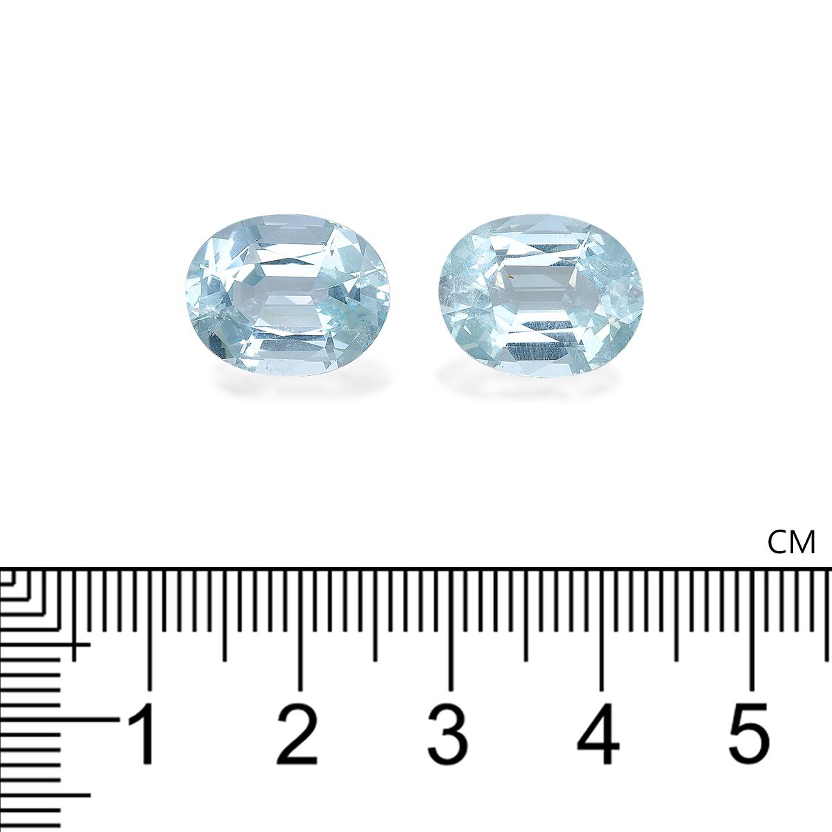 sky blue aquamarine, 12.16ct oval cut — view 4