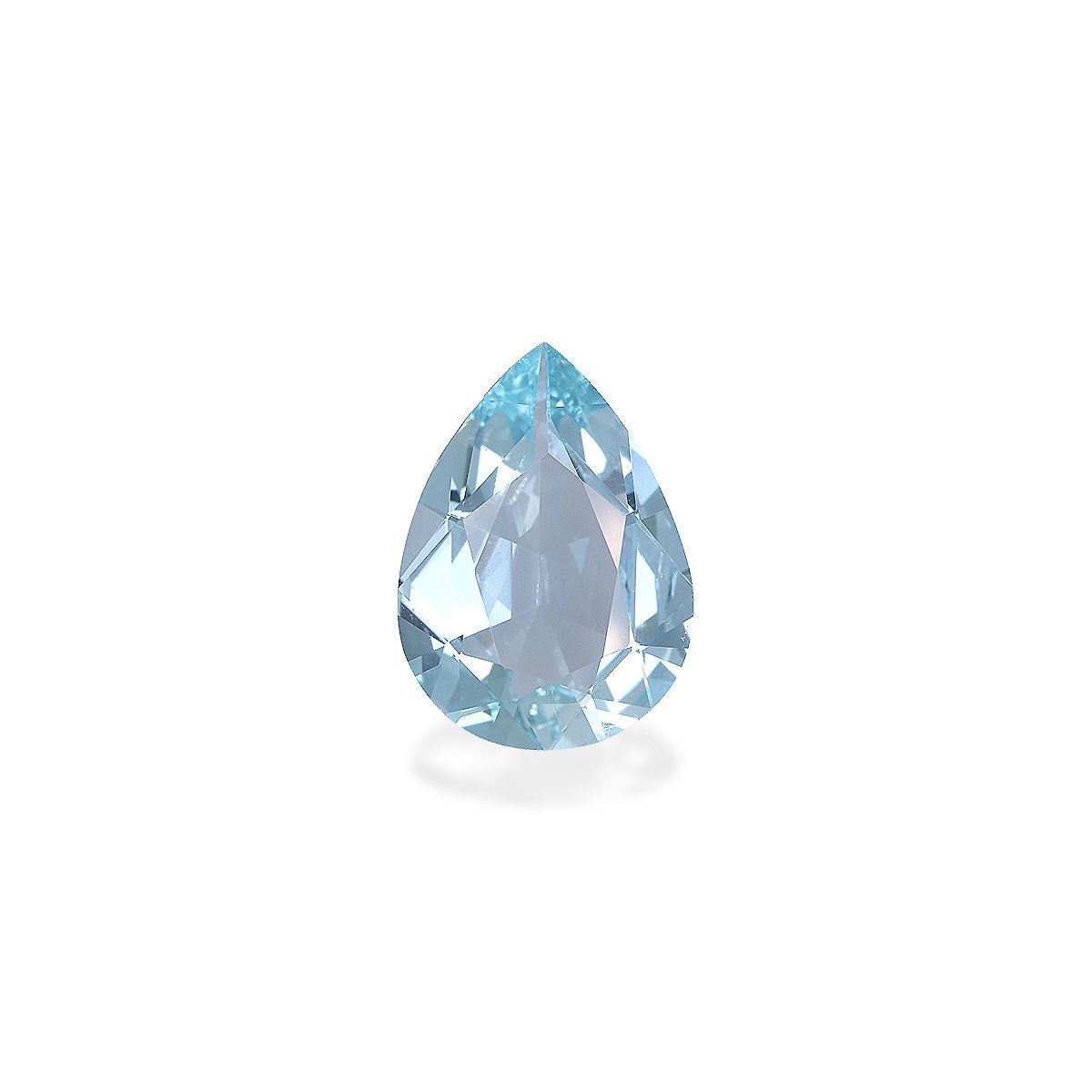baby blue aquamarine, 5.43ct pear cut — main view