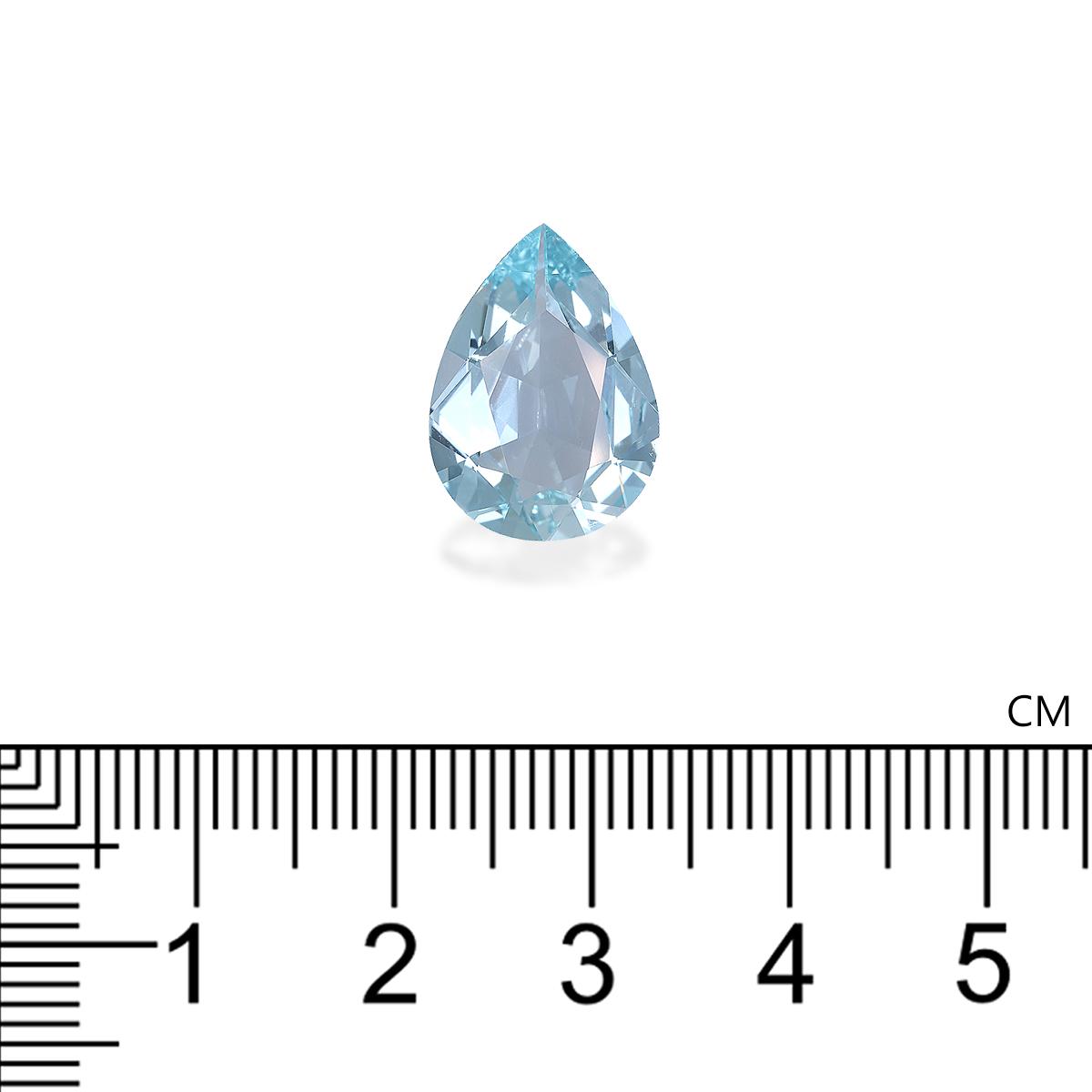 baby blue aquamarine, 5.43ct pear cut — view 4