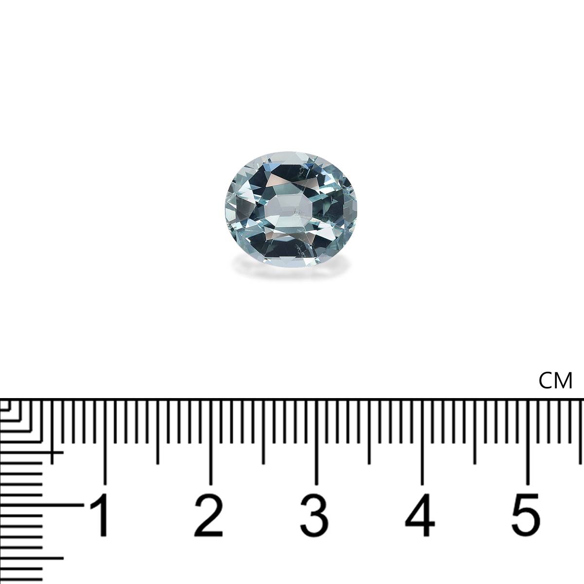sky blue aquamarine, 5.32ct oval cut — view 4
