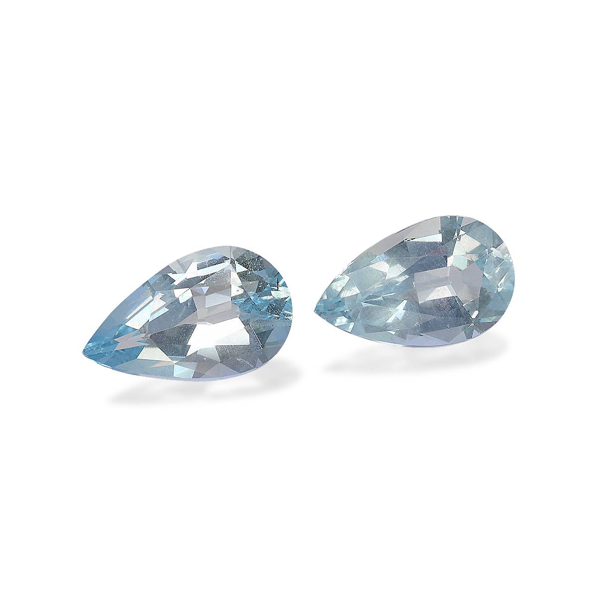 baby blue aquamarine, 5.98ct pear cut — view 3