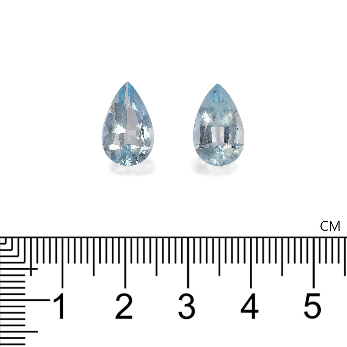 baby blue aquamarine, 5.98ct pear cut — view 4