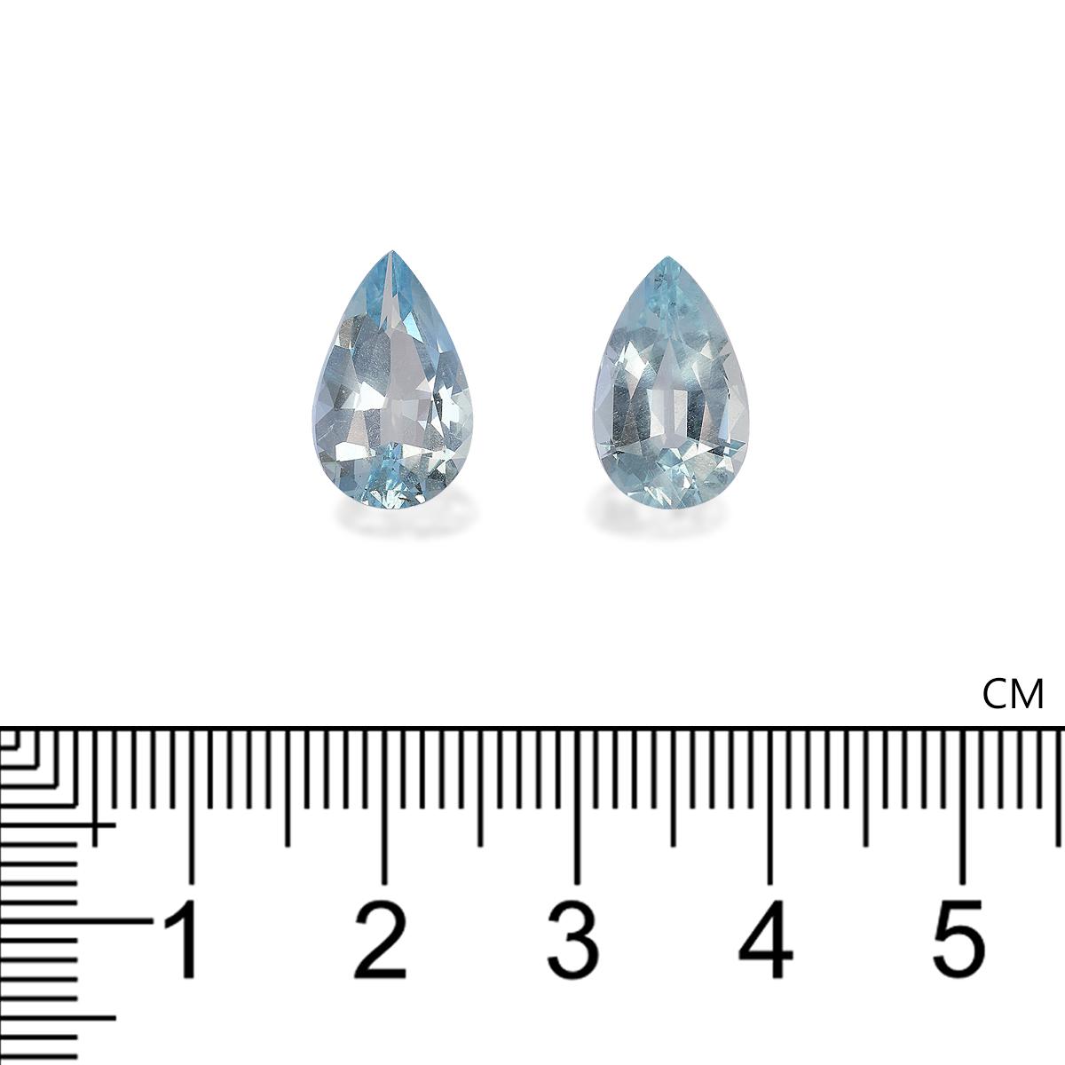baby blue aquamarine, 5.98ct pear cut — view 4
