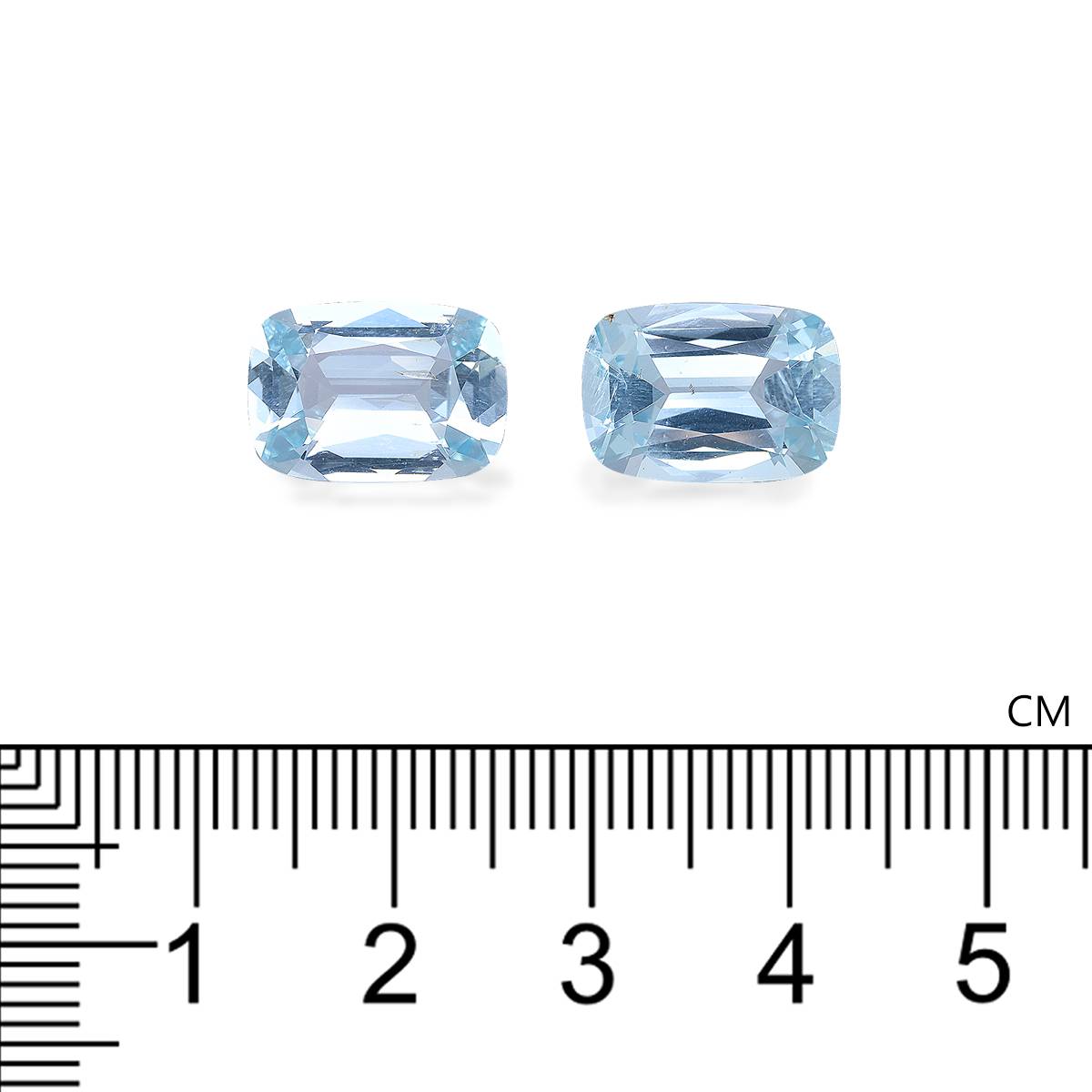 baby blue aquamarine, 8.82ct cushion cut — view 4
