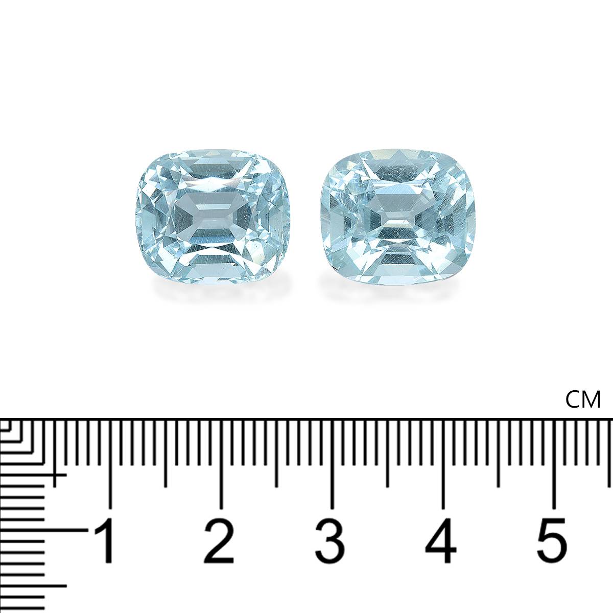 sky blue aquamarine, 19.69ct cushion cut — view 4