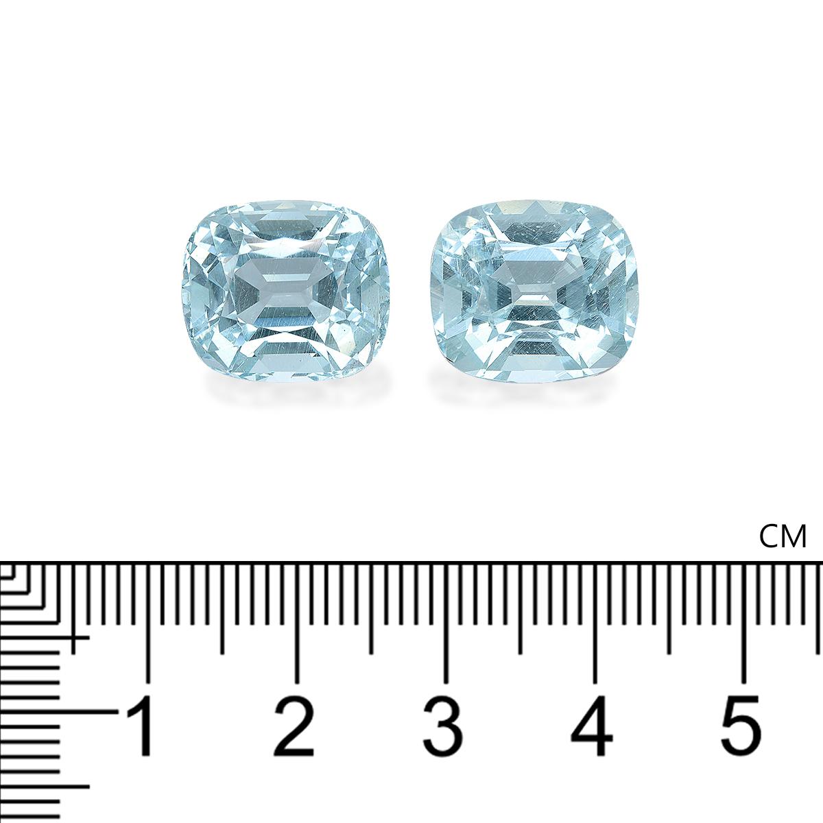 sky blue aquamarine, 19.69ct cushion cut — view 4