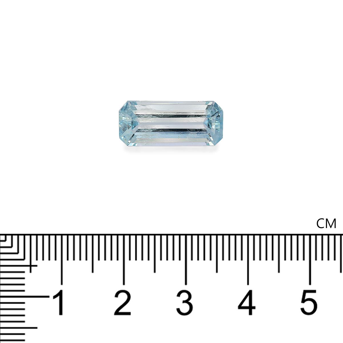baby blue aquamarine, 5.49ct rectangular cut — view 4