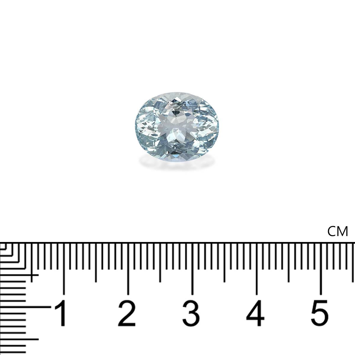 sky blue aquamarine, 6.58ct oval cut — view 4