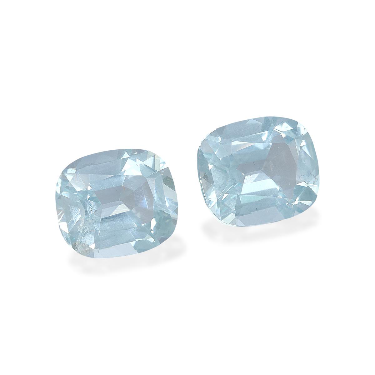 sky blue aquamarine, 8.8ct cushion cut — view 3