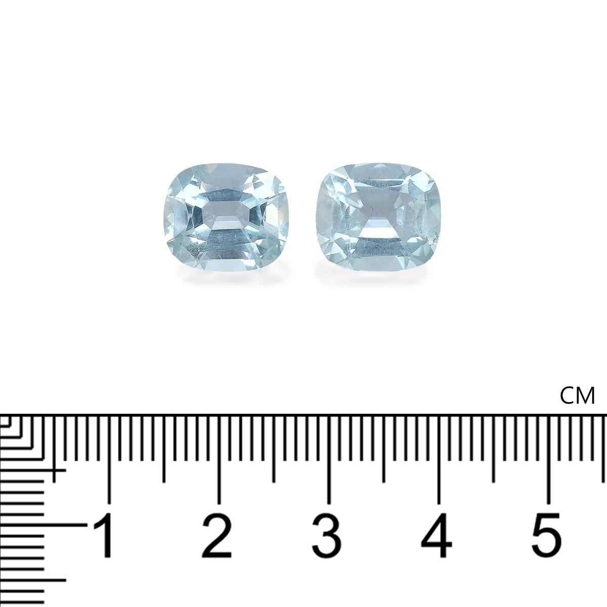 sky blue aquamarine, 8.8ct cushion cut — view 4