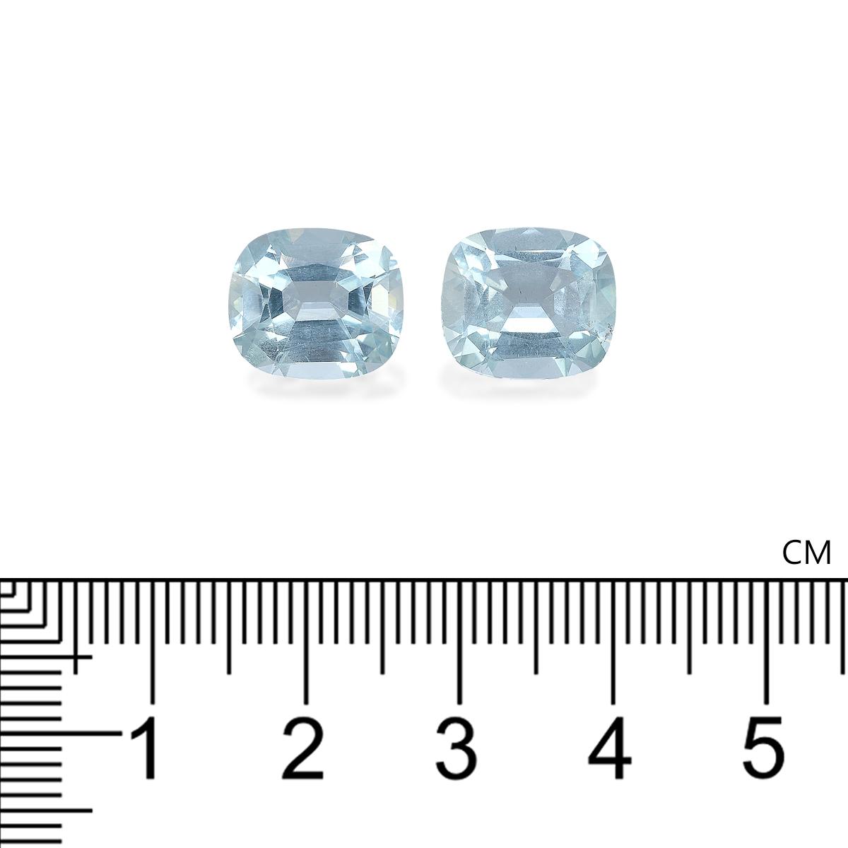 sky blue aquamarine, 8.8ct cushion cut — view 4