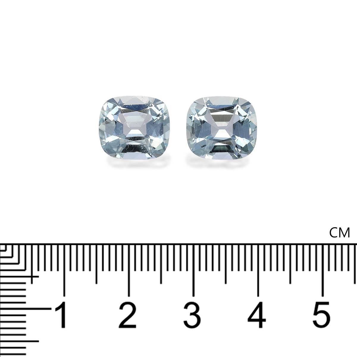 sky blue aquamarine, 8.73ct cushion cut — view 4