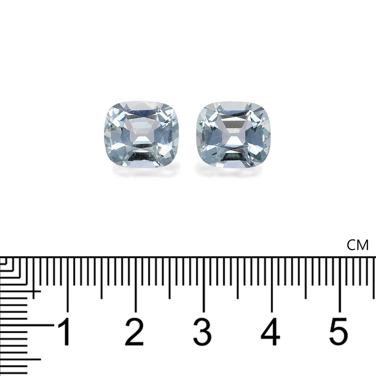 sky blue aquamarine, 8.73ct cushion cut — view 4