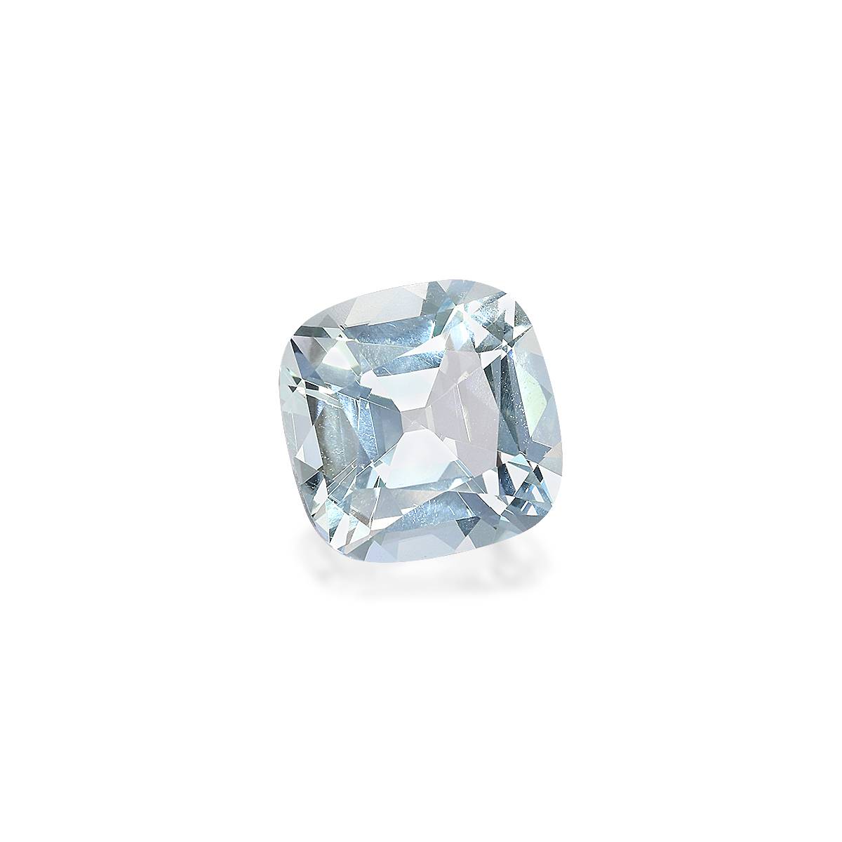 sky blue aquamarine, 4.97ct cushion cut — view 3