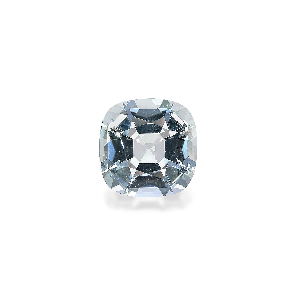 sky blue aquamarine, 6.66ct cushion cut — main view
